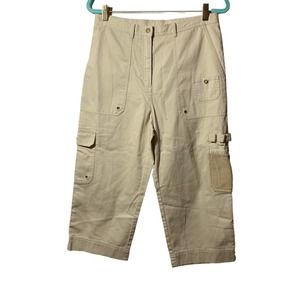 Lauren Ralph Lauren tan utility cropped  pants sz 8